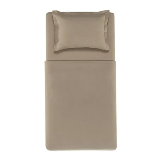 Jogo De Cama Tom Grao Solteiro Bege 200 Fios Karsten 180x250cm - Imagem principal - 8dc4b21e-a679-40cf-8099-b39c21a0978d