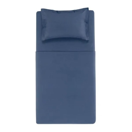 Jogo De Cama Tom Marinho Solteiro 200 Fios Karsten 180x250cm - Imagem principal - c4e8111a-42f3-449f-8f1d-4dd651947899