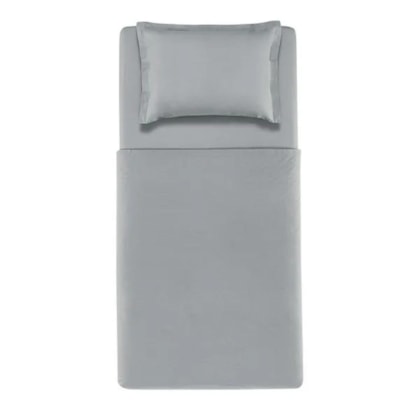 Jogo De Cama Tom Mineral Solteiro Cinza 200 Fios Karsten 180x250cm