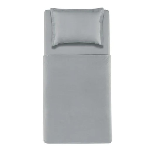 Jogo De Cama Tom Mineral Solteiro Cinza Karsten 180x250cm - Imagem principal - 711dd178-df56-4fe7-a705-34d156c376b6