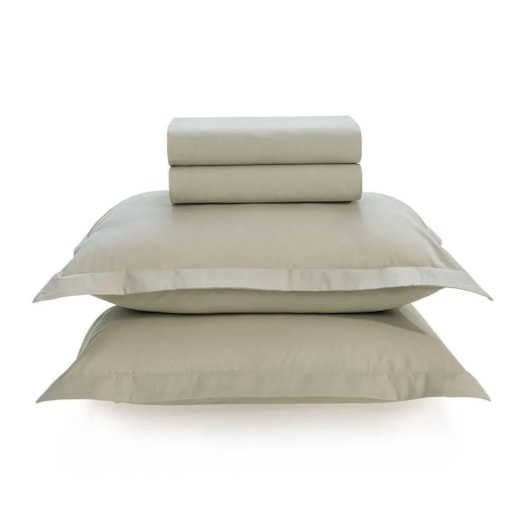 Jogo De Cama Tom Salvia Queen Verde Karsten 240x250cm - Imagem principal - 420e9312-ad87-4db7-9f08-db02c7b5e1db