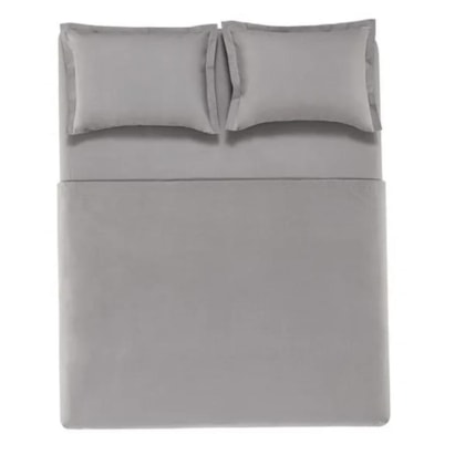 Jogo De Cama Tom Titanio King Cinza 200 Fios Karsten 290x250cm