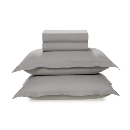 Jogo De Cama Tom Titanio Queen Cinza 200 Fios Karsten 240x250cm - Imagem principal - 2f3d878f-9654-44c9-8fc3-d97f68536442