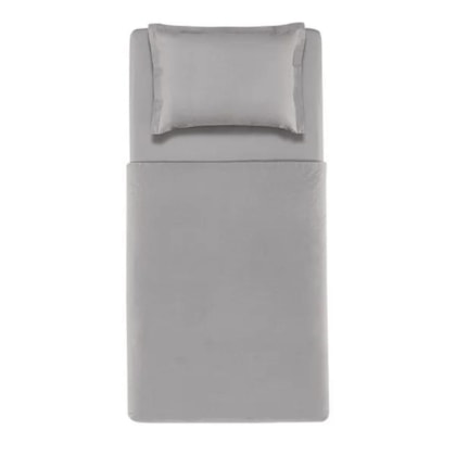 Jogo De Cama Tom Titanio Solteiro Cinza 200 Fios Karsten 180x250cm