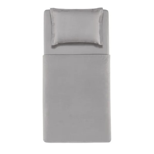 Jogo De Cama Tom Titanio Solteiro Cinza 200 Fios Karsten 180x250cm - Imagem principal - 42a6d70f-8a2f-40c9-8914-77cba2505d89