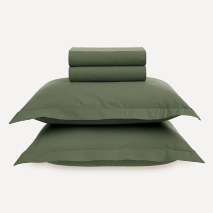 Jogo De Cama Verde Campo Casal Karsten 220x250cm