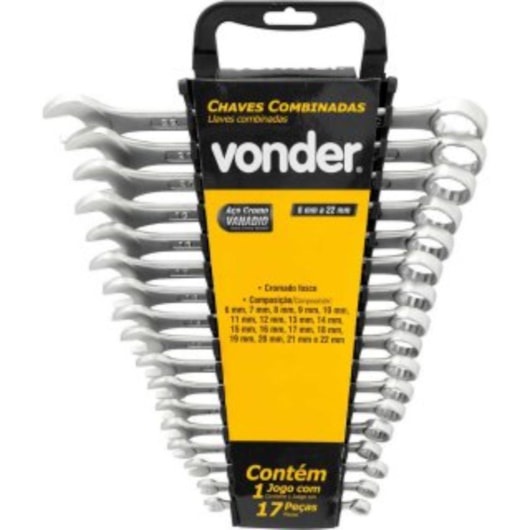 Jogo De Chaves Combinadas 17 Peças Vonder 22mm - Imagem principal - 823029f6-f507-4660-98be-9a500a08b012
