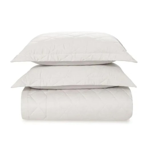Jogo De Colcha Com Porta Travesseiro Bossa Casal Branco 300 Fios Karsten 220x260cm - Imagem principal - ece6f45c-15f2-4ce9-89ea-ffe27bac3b33
