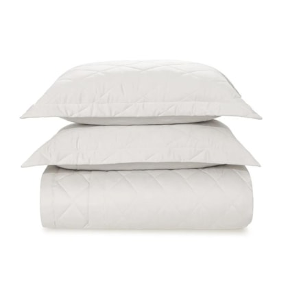 Jogo De Colcha Com Porta Travesseiro Bossa King Branco 300 Fios Karsten 290x260cm