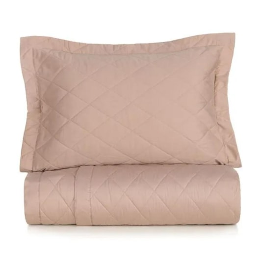 Jogo De Colcha Com Porta Travesseiro Bossa Queen Nude 300 Fios Karsten 240x260cm - Imagem principal - 5a69ba55-9bb9-4773-9e7b-ba96420afff5