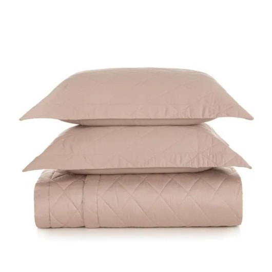 Jogo De Colcha Com Porta Travesseiro Bossa Queen Nude 300 Fios Karsten 240x260cm - Imagem principal - 4b7be216-c6de-4d75-90c1-151ba7d6131d