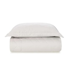 Jogo De Colcha Com Porta Travesseiro Bossa Solteiro Branco 300 Fios Karsten 180x260cm
