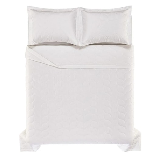 Jogo De Colcha Com Porta Travesseiro King Branco 200 Fios Karsten 290x260cm - Imagem principal - 6c58f6f7-1ebf-4e9f-a3e4-6d484da6d350