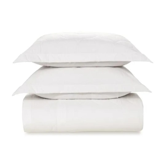 Jogo De Colcha Com Porta Travesseiro Queen Branco 200 Fios Karsten 240x260cm - Imagem principal - bdc77749-b13f-4874-a850-a7455f3955a9