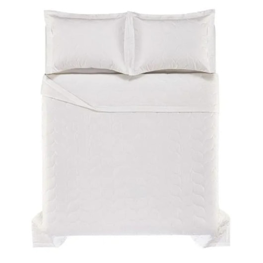 Jogo De Colcha Com Porta Travesseiro Queen Branco 200 Fios Karsten 240x260cm - Imagem principal - f0d2ef3e-d624-4cbe-ae3e-667dcaff9afd