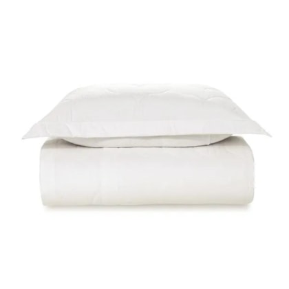 Jogo De Colcha Com Porta Travesseiro Solteiro Branco 200 Fios Karsten 180x260cm
