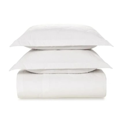Jogo De Colcha Com Porta Travesseiro Super King Branco 200 Fios Karsten 320x270cm