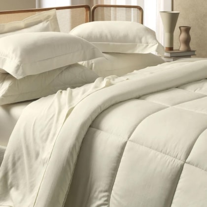 Jogo De Fronha Bossa Branco 300 Fios Karsten 50x90cm