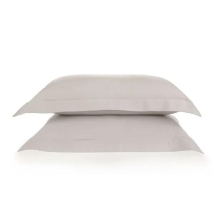 Jogo De Fronha Bossa Prata Cinza 300 Fios Karsten 50x90cm
