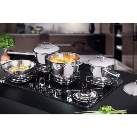 Jogo De Panelas Em Inox Allegra Com 4 Peças Tramontina - Imagem principal - 5ca5d7b5-568f-4a5d-90f0-d4b86c549d4f