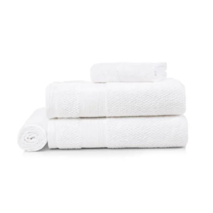 Jogo De Toalha De Banho Com 4 Peças Empire Branco Karsten 70x135cm