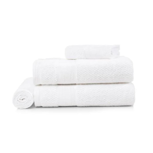 Jogo De Toalha De Banho Com 4 Peças Empire Branco Karsten 70x135cm - Imagem principal - 5148f9d1-896d-42b1-a4a0-0cf9118bb039
