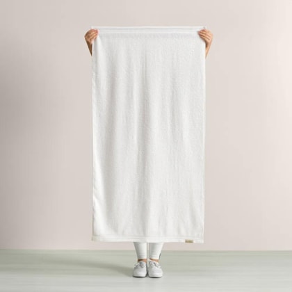 Jogo De Toalha De Banho Com 5 Peças Imperial Branco Karsten 70x140cm