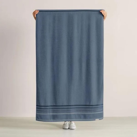 Jogo De Toalha De Banho Com 5 Peças Lumina Azul Sereno Karsten 86x150cm - Imagem principal - fc62e8c8-2352-42db-b280-fe391946e9a1