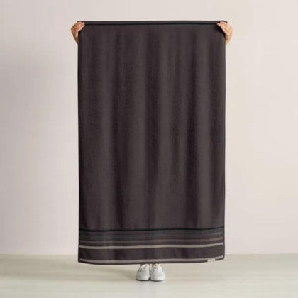 Jogo De Toalha De Banho Com 5 Peças Lumina Carbono Karsten 86x150cm