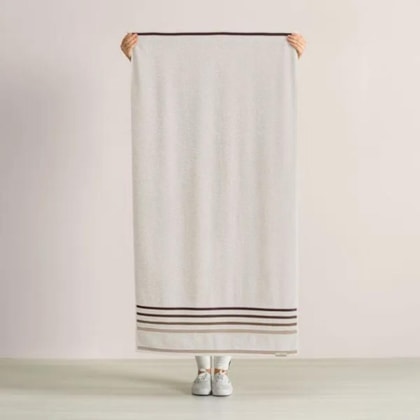 Jogo De Toalha De Banho Com 5 Peças Lumina Ivory Com Greige Karsten 70x140cm