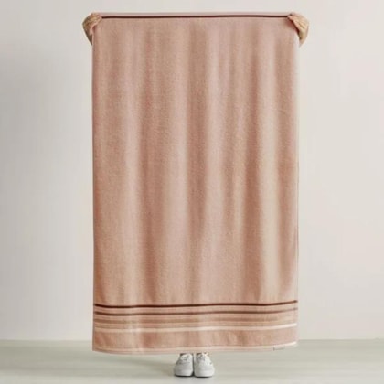 Jogo De Toalha De Banho Com 5 Peças Lumina Rosa Deserto Com Ferrugem Karsten 86x150cm