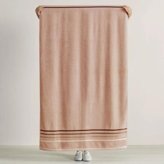 Jogo De Toalha De Banho Com 5 Peças Lumina Rosa Deserto Com Marrom Sienna Karsten 86x150cm - Imagem principal - 112fe907-02f4-4ff4-83bc-0ec8e6f5f5bf