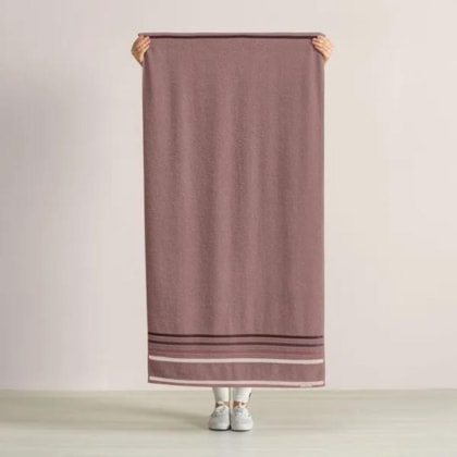 Jogo De Toalha De Banho Com 5 Peças Lumina Rosa Vintage Karsten 70x140cm