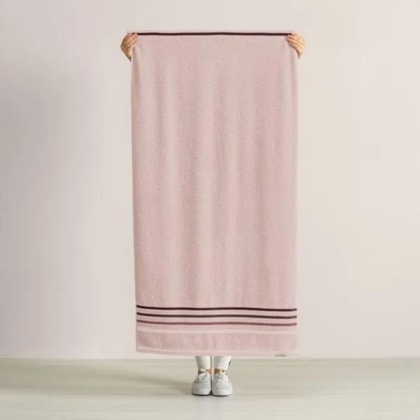 Jogo De Toalha De Banho Com 5 Peças Lumina Soft Rose Com Rosa Karsten 70x140cm
