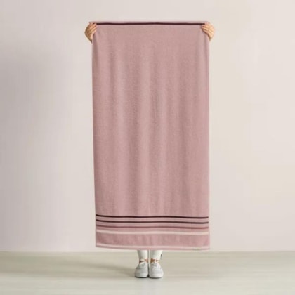 Jogo De Toalha De Banho Com 5 Peças Lumina Soft Rose Com Rosa Vintage Karsten 70x140cm