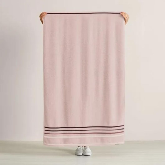 Jogo De Toalha De Banho Com 5 Peças Lumina Soft Rose Karsten 86x150cm - Imagem principal - 3c832f06-f15f-40a2-8e51-733a72711910