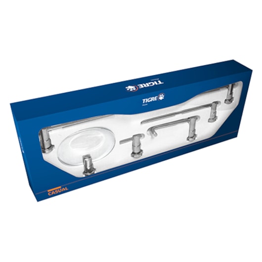 Kit Acessórios Casual 5 Pecas Cromado Fabrimar - Imagem principal - 6f733a38-0a78-4137-a788-7c4ada5041aa