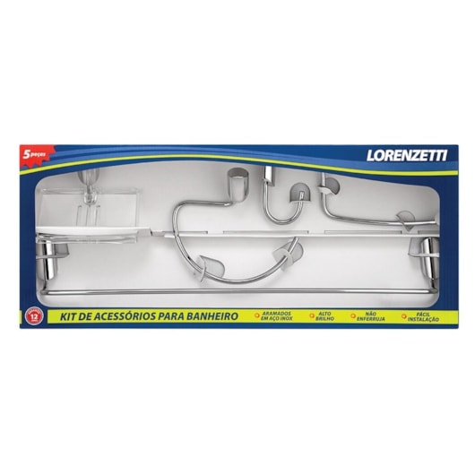 Kit Acessórios Joy Cromado 2000 C32 Lorenzetti - Imagem principal - c5b8990d-df5c-4ab8-b0b1-7b25345ad5ba