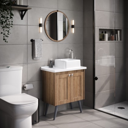 Kit Armário Paris Com Pia Quinto Gianduia Rorato 63cm