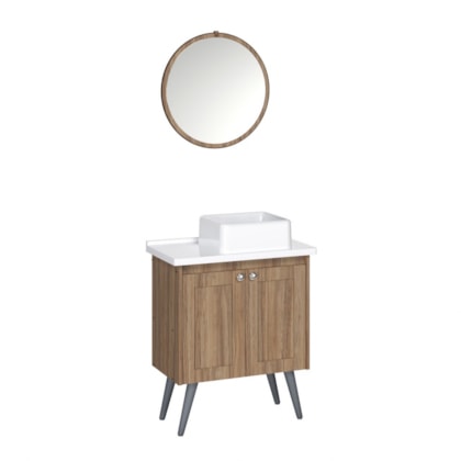 Kit Armário Paris Com Pia Quinto Gianduia Rorato 63cm