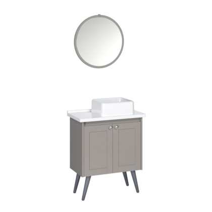 Kit Armário Paris Com Pia Quinto Nogal Rorato 63cm