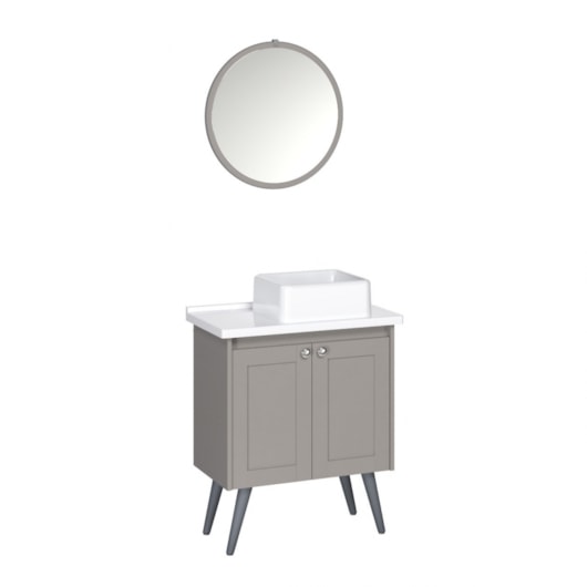 Kit Armário Paris Com Pia Quinto Nogal Rorato 63cm  - Imagem principal - 7e160cba-fdb7-4c17-af54-6149f65615f6