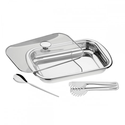 Kit Assar E Servir Cosmos Inox Tramontina 3 Peças - Imagem principal - 5343d04c-a2c8-4fbc-aa69-b55ff3abda10