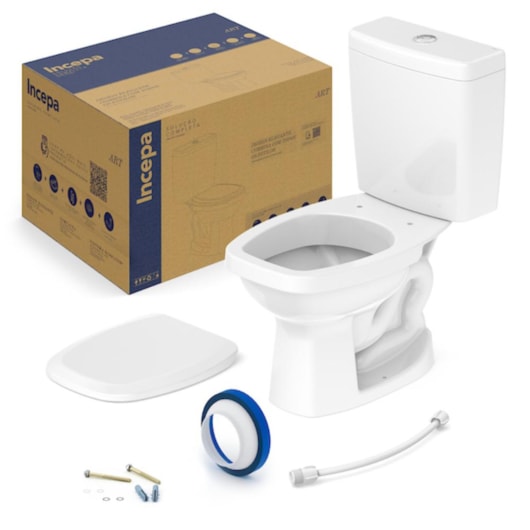 Kit Bacia Com Ecoflush Com Assento Em Polipropileno E Itens De Instalação - Imagem principal - b9685867-ba0a-4573-9129-58e8ae7b0f45
