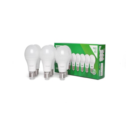 Kit Com 6 Lâmpadas Led Tkl60 6500K 19092 Taschibra 9W