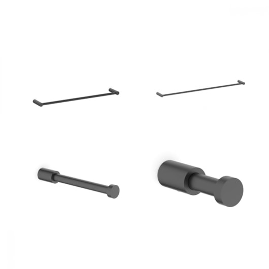 Kit De Acessórios 4 Peças Flow Preto Mate Celite - Imagem principal - 8e63716c-14fd-47b5-9f81-a120d580686a