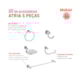 Kit De Acessórios Com 5 Peças Atria Cromada Meber - edd145f8-fb36-40ba-8d23-8e91a4b799ad