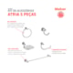 Kit De Acessórios Com 5 Peças Atria Cromada Meber - 213bd336-9a64-464f-8e76-cc22300d2b9e