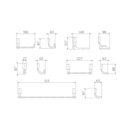 Kit De Acessórios Com 5 Peças Top Cromado Docol - Imagem principal - 9f77bfcc-587c-45cc-b61d-2652d3dfafe1