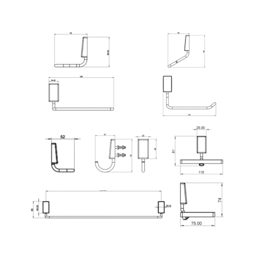 Kit De Acessórios Com 5 Peças Way C30 Cromada Lorenzetti - Imagem principal - d36b282f-28cb-4eef-961e-c692c8965c5a